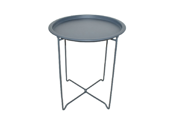 40x48cm Round Metal Coffee Table Perabot Ruang Keluarga Rumah