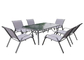 Grosir 7pcs baja berkualitas Tinggi Makan taman patio outdoor furniture set