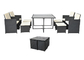 Set Sofa Furnitur Taman Rotan Colourfast Dengan Struktur Pembongkaran Bantal