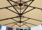 Patio Double Sided 4.5x2.65m Outdoor Sun Parasol Dengan Tiang Baja
