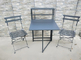 Meja Dan Kursi Baja Persegi 60cm Bunga Berdiri Set Luar Ruangan